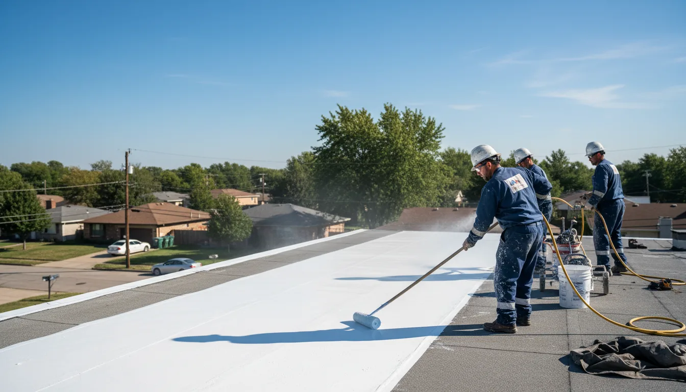 Commercial roof coating in Elmwood Park, NJ near me